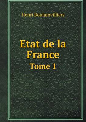 Book cover for Etat de la France Tome 1