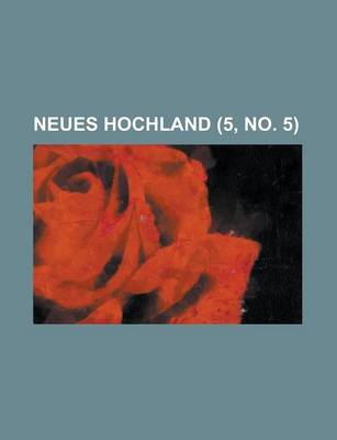 Book cover for Neues Hochland (5, No. 5 )