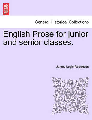 Book cover for English Prose for Junior and Senior Classes.
