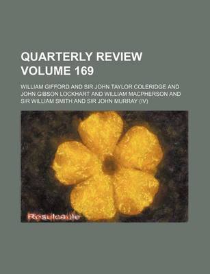 Book cover for Quarterly Review Volume 169