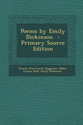 Cover of Poems by Emily Dickinson - Primary Source Edition