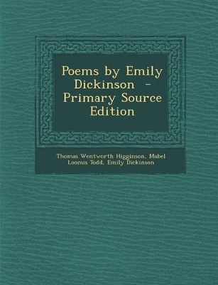 Book cover for Poems by Emily Dickinson - Primary Source Edition