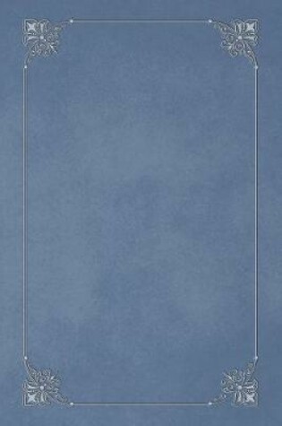 Cover of Blue-Gray 101 - Blank Notebook with Fleur de Lis Corners