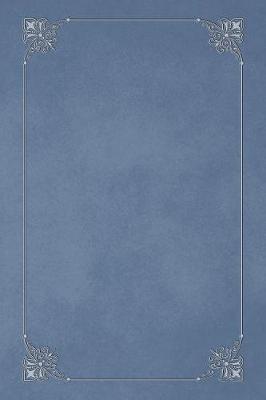 Book cover for Blue-Gray 101 - Blank Notebook with Fleur de Lis Corners