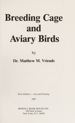 Book cover for Breeding Cage and Aviary Birds