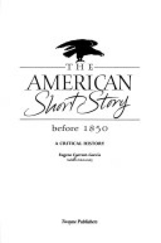 Cover of The American Short Story Before 1850