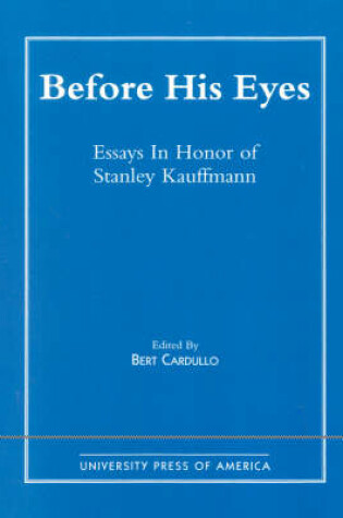 Cover of Before His Eyes