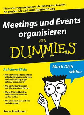 Book cover for Meetings und Events organisieren für Dummies