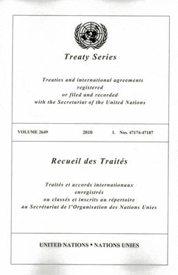 Book cover for Treaty Series 2649