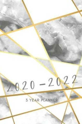 Cover of 2020-2022 3 Year Planner Marble Grey Monthly Calendar Goals Agenda Schedule Organizer