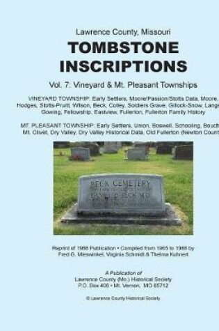 Cover of Lawrence County Missouri Tombstone Inscriptions Vol. 7