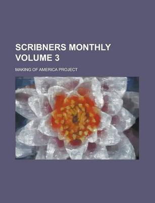 Book cover for Scribners Monthly Volume 3