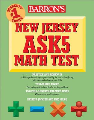 Book cover for Barron's New Jersey Ask5 Math Test