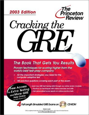 Book cover for Cracking Gre with CD-Rom 2003