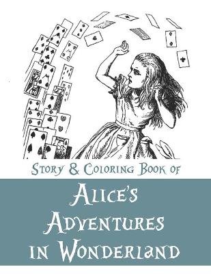 Book cover for Story & Coloring Book of Alice's Adventures in Wonderland