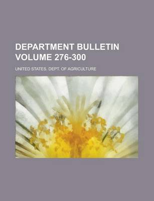 Book cover for Department Bulletin Volume 276-300