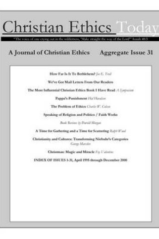 Cover of Christian Ethics Today, Issue 31