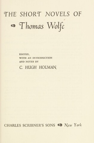 Cover of Short Novels of Thomas Wolfe