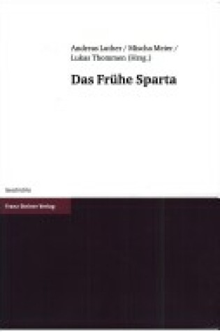 Cover of Das Fruehe Sparta