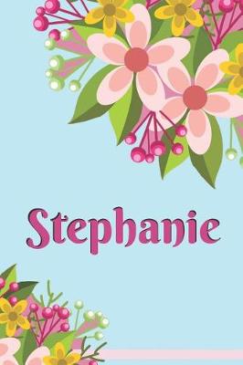 Book cover for Stephanie Personalized Blank Lined Journal Notebook