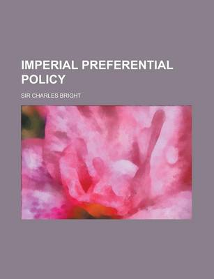 Book cover for Imperial Preferential Policy