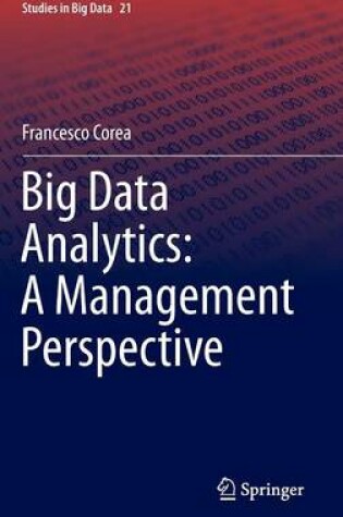 Cover of Big Data Analytics: A Management Perspective