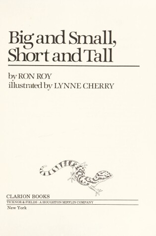 Cover of Big and Small, Short and Tall