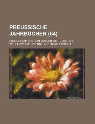 Book cover for Preussische Jahrb Cher (64)