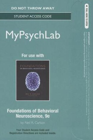 Cover of NEW MyLab Psychology -- Standalone Access Card -- for Foundations of Behavioral Neuroscience