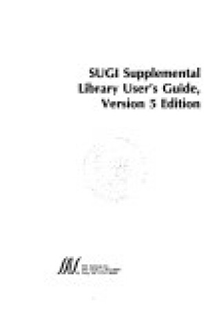 Cover of Sugi Supplemental Library User's Guide