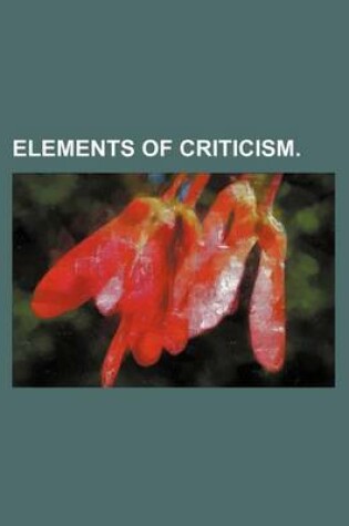 Cover of Elements of Criticism.