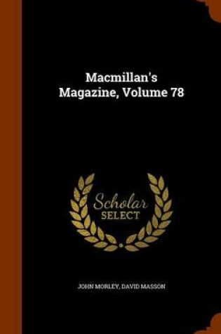 Cover of MacMillan's Magazine, Volume 78