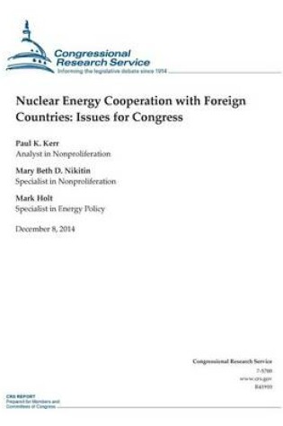 Cover of Nuclear Energy Cooperation with Foreign Countries