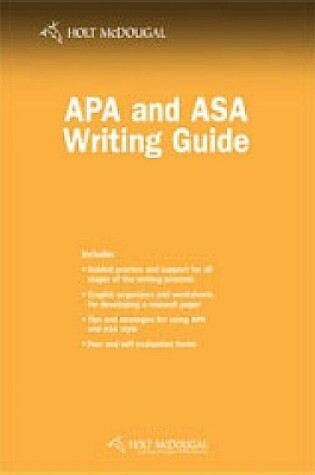 Cover of APA & Asa Writing Guide Hmcd Psych 2010