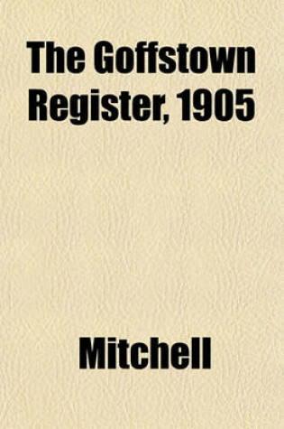 Cover of The Goffstown Register, 1905