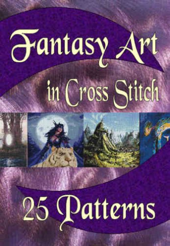 Book cover for Fantasy Art in Cross Stitch Book of 25 Patterns