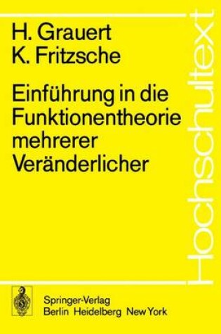 Cover of Einfuhrung in Die Funktionentheorie Mehrerer Veranderlicher