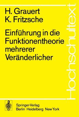 Cover of Einfuhrung in Die Funktionentheorie Mehrerer Veranderlicher