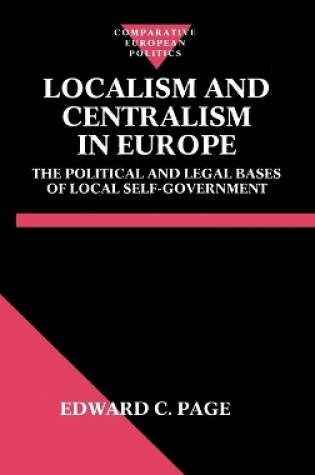 Cover of Localism and Centralism in Europe
