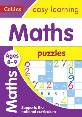 Book cover for Maths Puzzles Ages 8-9