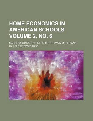 Book cover for Home Economics in American Schools Volume 2, No. 6