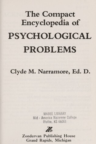 Cover of The Compact Encyclopedia of Psychological Problems