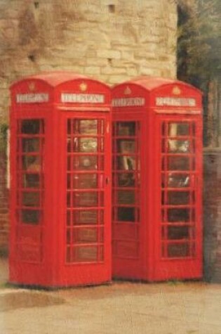 Cover of 2 Telephone Booths - Blank Notebook with Fleur de Lis Corners