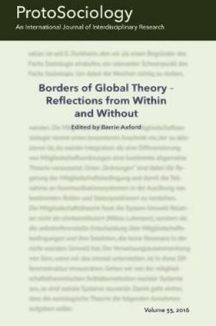 Cover of Borders of Global Theory - Reflections from Within and Without