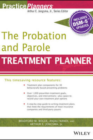 Cover of The Probation and Parole Treatment Planner, with DSM 5 Updates