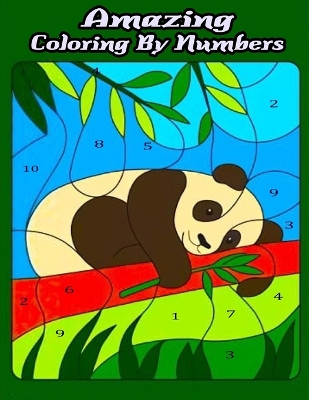 Book cover for amazing coloring by numbers