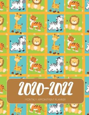 Book cover for 2020-2022 Three 3 Year Planner Safari Animals Monthly Calendar Gratitude Agenda Schedule Organizer