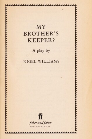 Cover of My Brother's Keeper