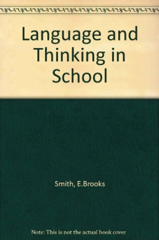 Cover of Language and Thinking in School