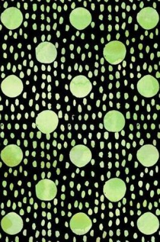 Cover of Journal Notebook Watercolor Spots and Dots Green